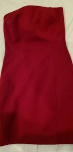 Express red strapless dress